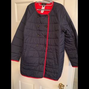 J Crew women's light Puffer Coat -Sz Lg